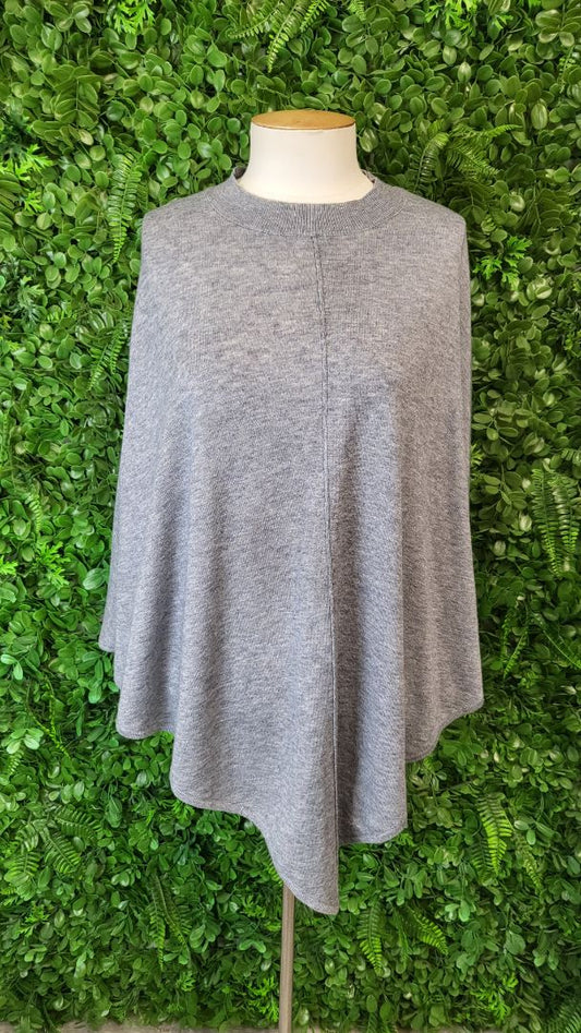 Storm Gray Merino Blend poncho (12)