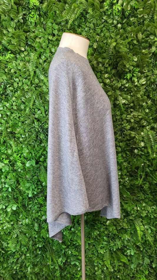 Storm Gray Merino Blend poncho (12)