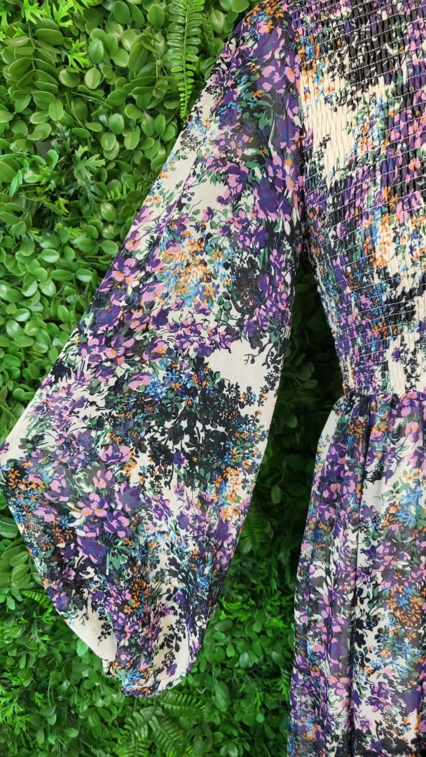 Augustine Floral Shirred Dress (8)