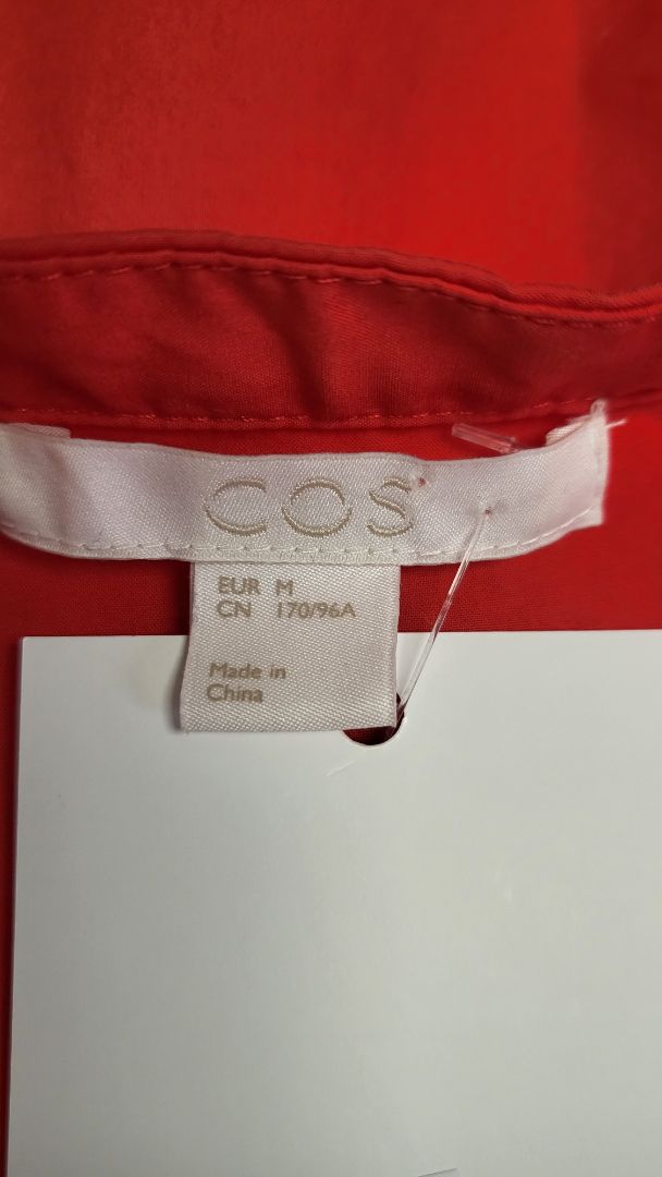 Cos Red Collarless Blouse (10)