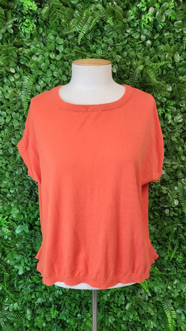 Marilyn Seyb Orange Knit Top (10)