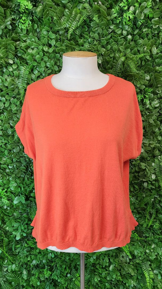 Marilyn Seyb Orange Knit Top (10)