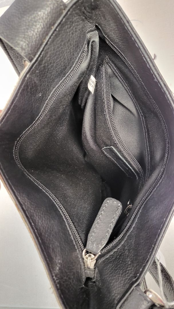 Max Black Leather Crossbody Bag