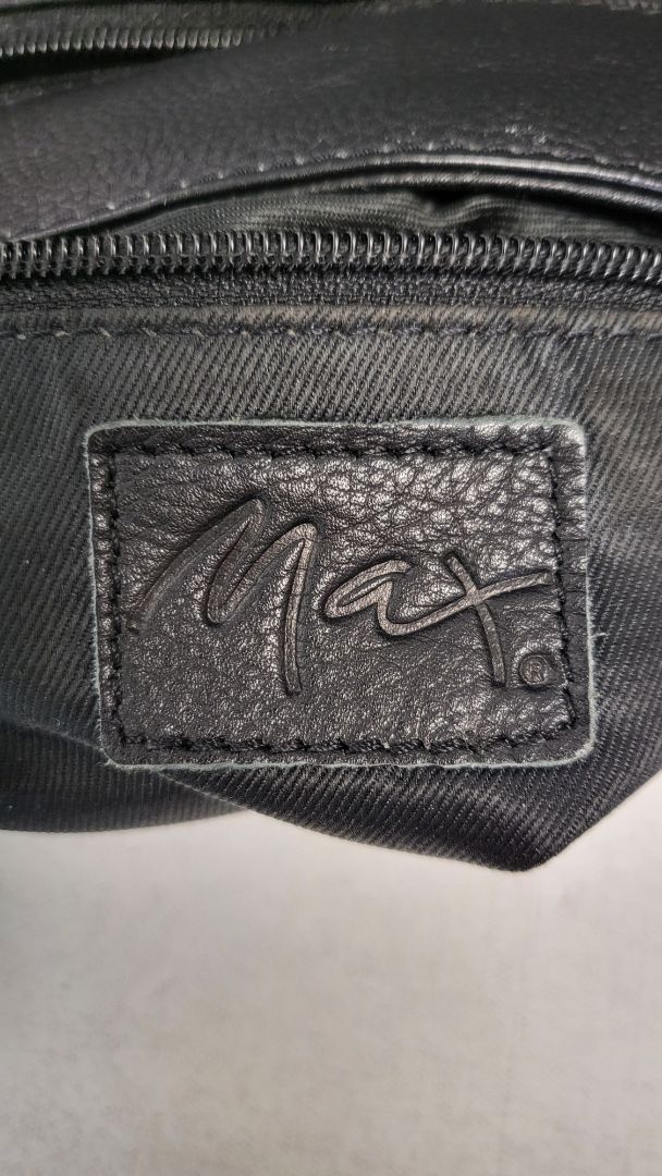 Max Black Leather Crossbody Bag