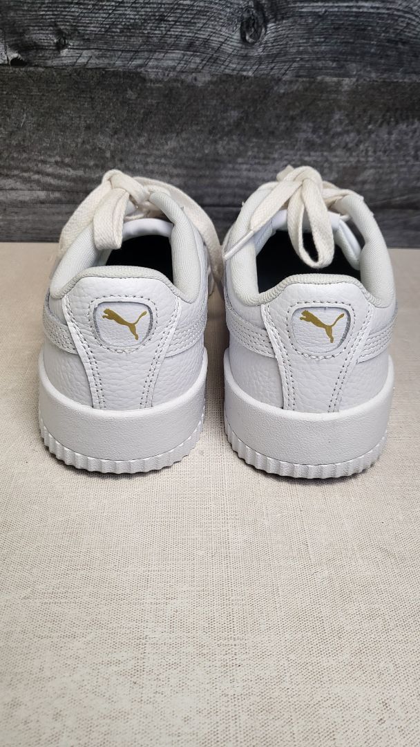 Puma White Carina Leather Sneakers (40)