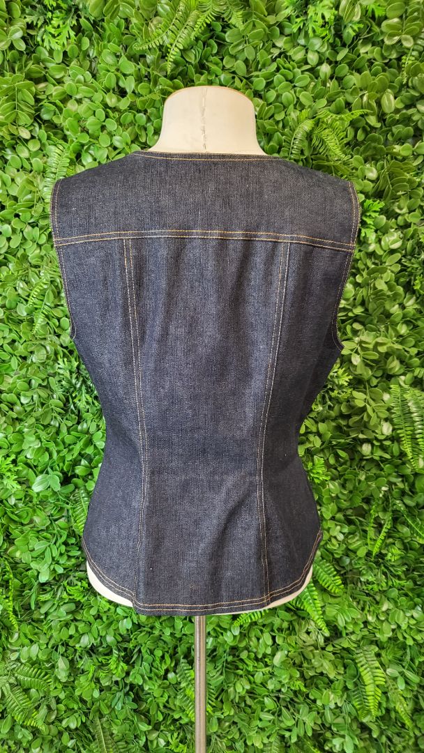 Smith & Western Blue Denim Waistcoat (10)
