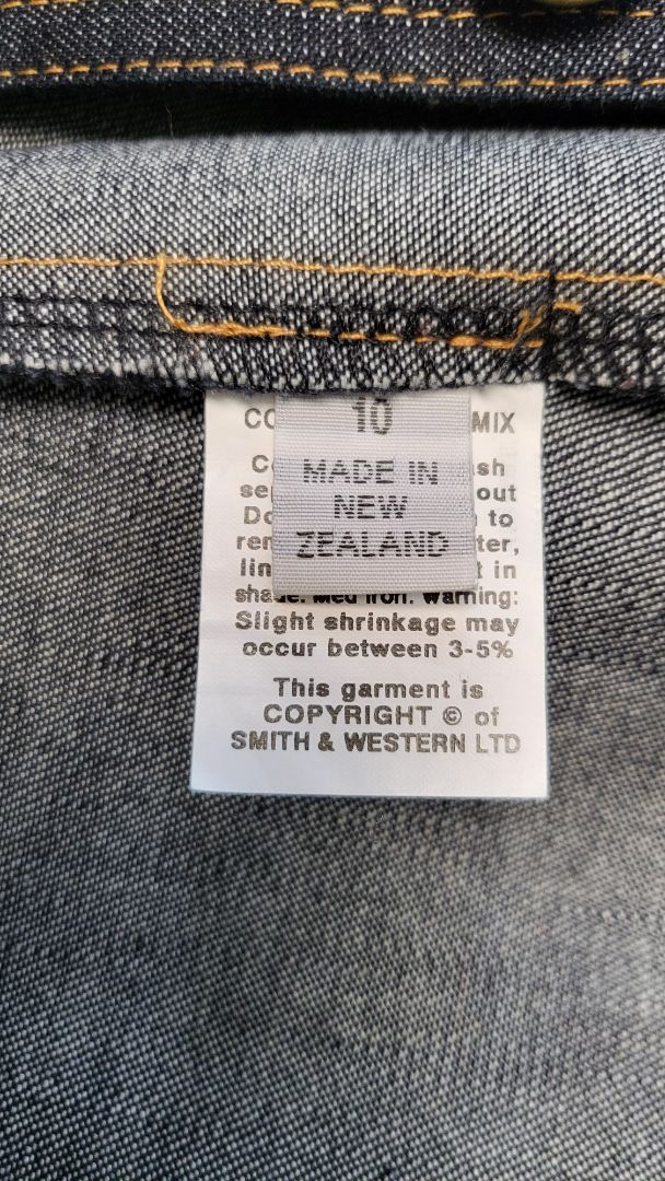 Smith & Western Blue Denim Waistcoat (10)