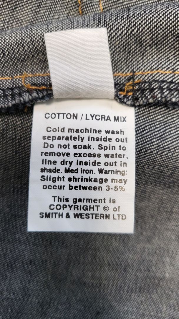 Smith & Western Blue Denim Waistcoat (10)