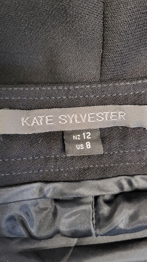 Kate Sylvester Black Wool Pant (12)