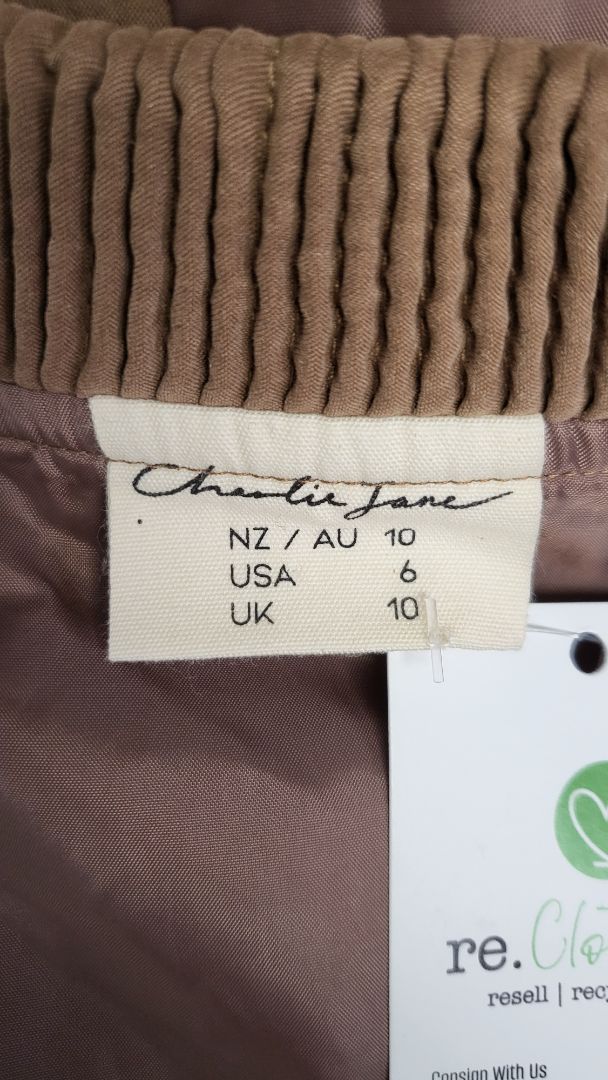 Charlie Jane Brown Longline Bomber Jacket (10)
