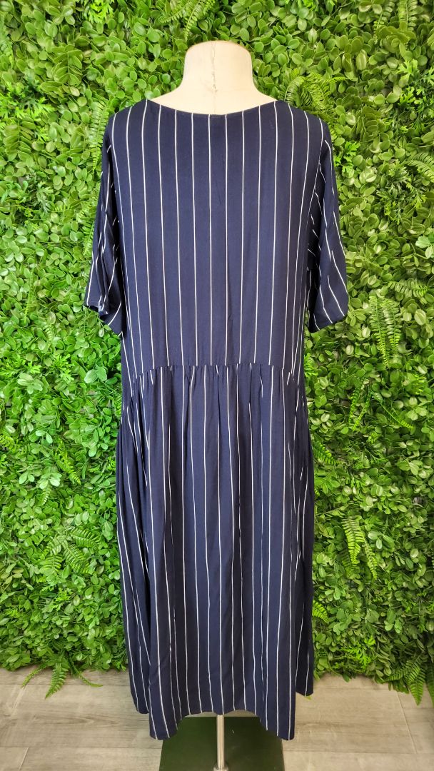 Lemon Tree Navy Stripe Dress (12)