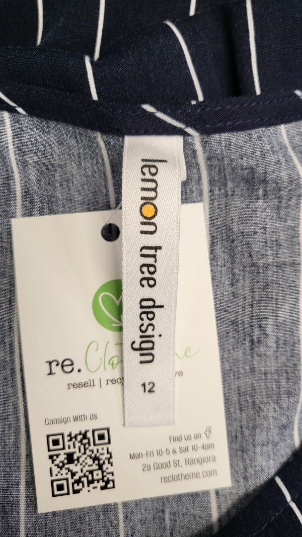 Lemon Tree Navy Stripe Dress (12)