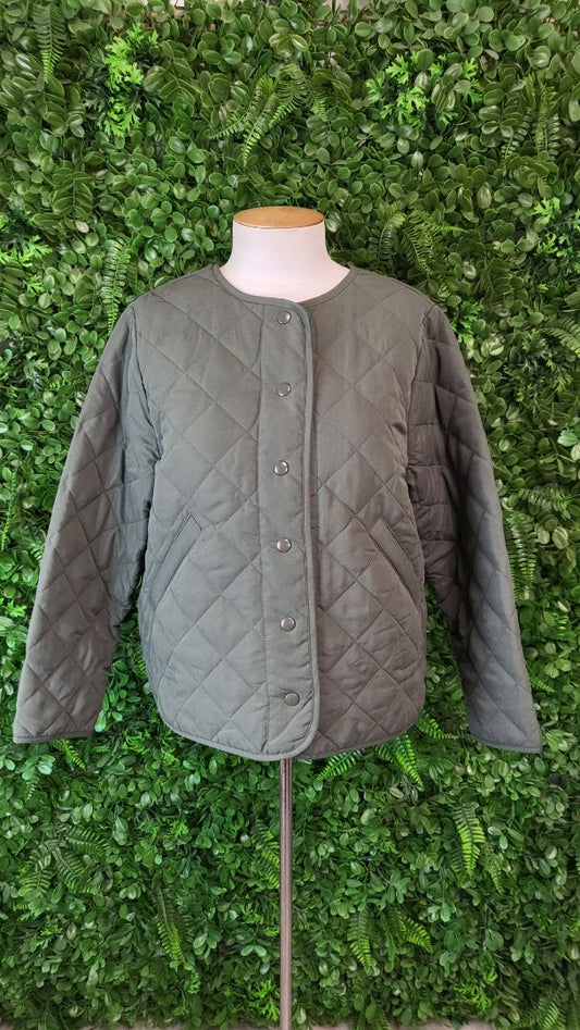 AS Colour Green Quilted Jacket (10)