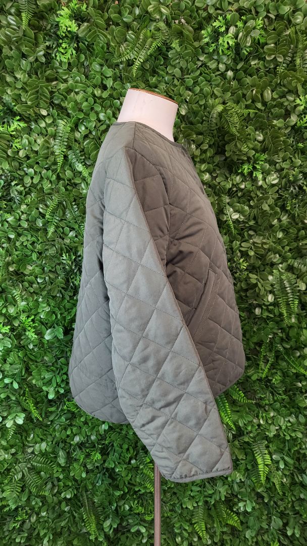 AS Colour Green Quilted Jacket (10)