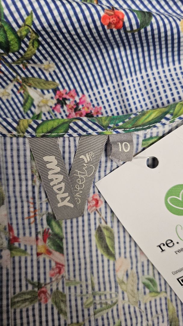 Madly Sweetly Micro Gingham Print Cotton Dress (10)