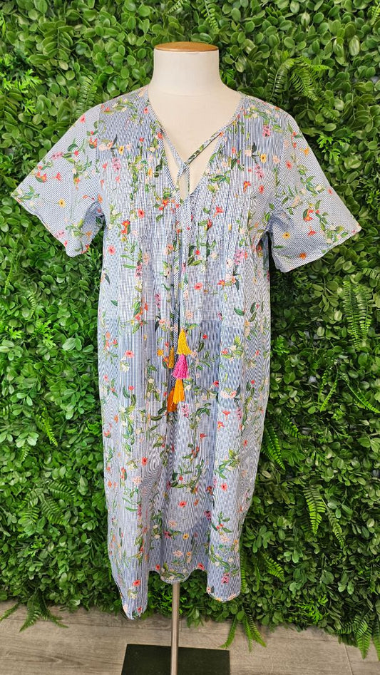Madly Sweetly Micro Gingham Print Cotton Dress (10)