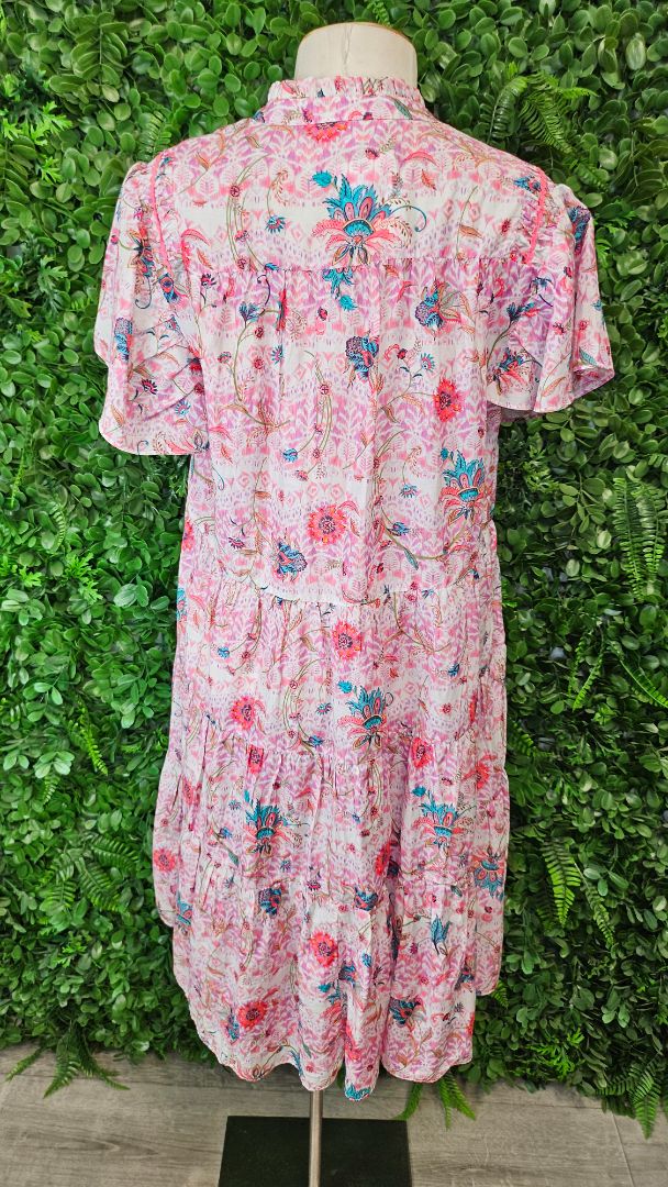 Loobies Story Print Tiered Midi Dress (10)