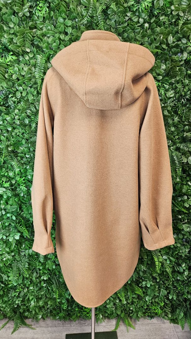 Eb & Ive Tan Hooded Shacket Coat (10)