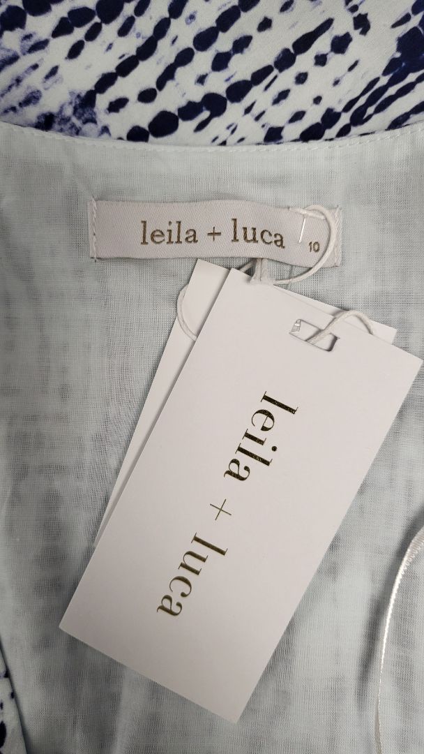 Leila+ Luca Blue/White Smart Dress BNWT (10)