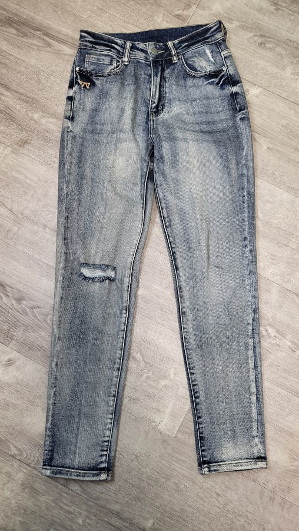 Shine On Washed Blue Distressed Jeans (8)