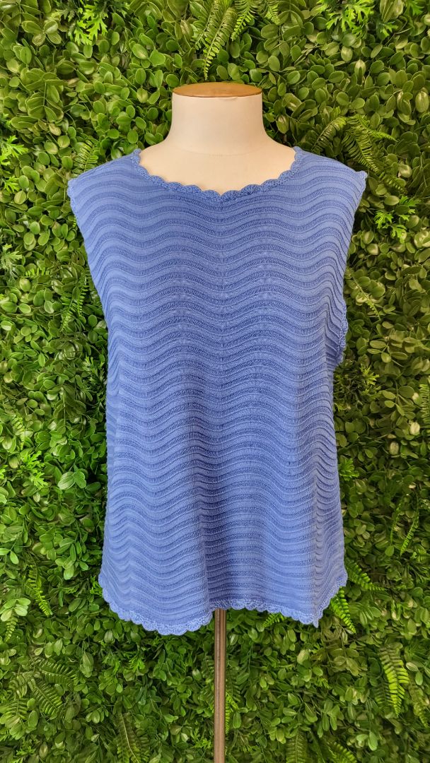 Betty Basics Blue Knit Tank (12)