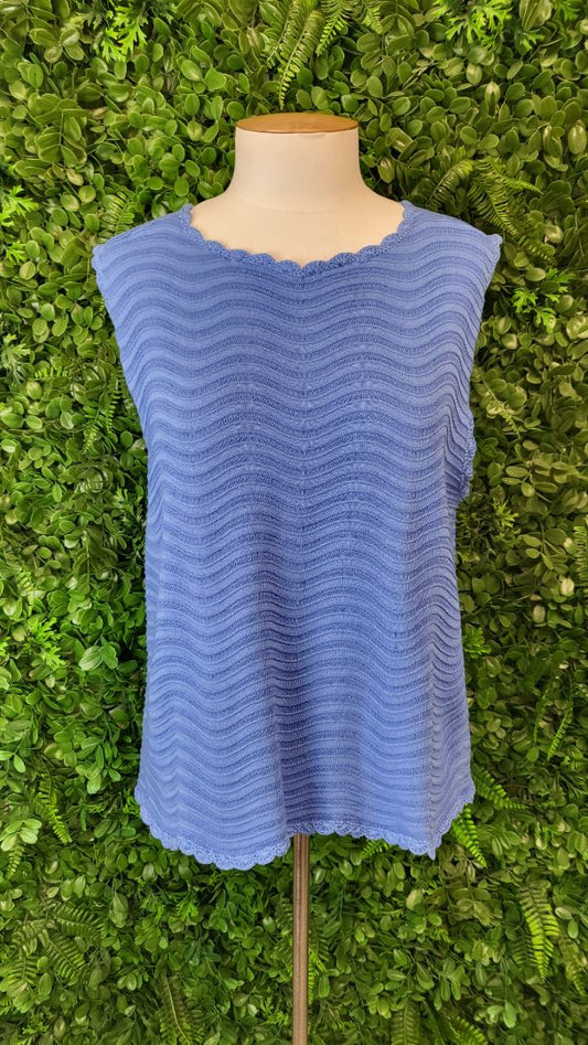 Betty Basics Blue Knit Tank (12)
