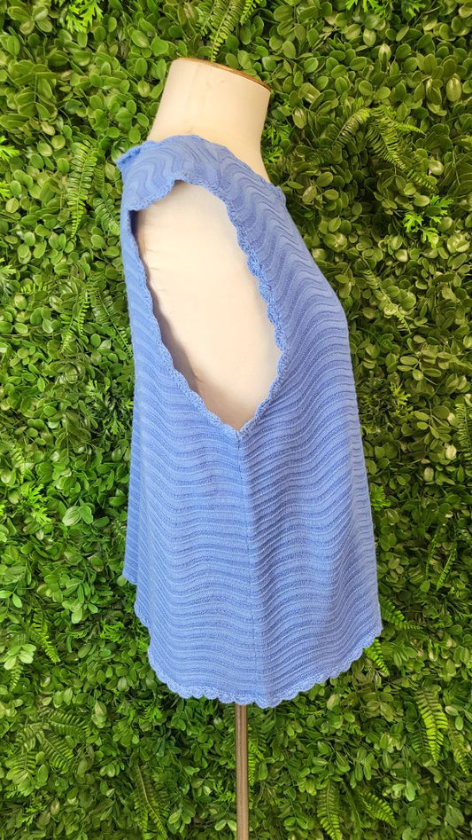 Betty Basics Blue Knit Tank (12)