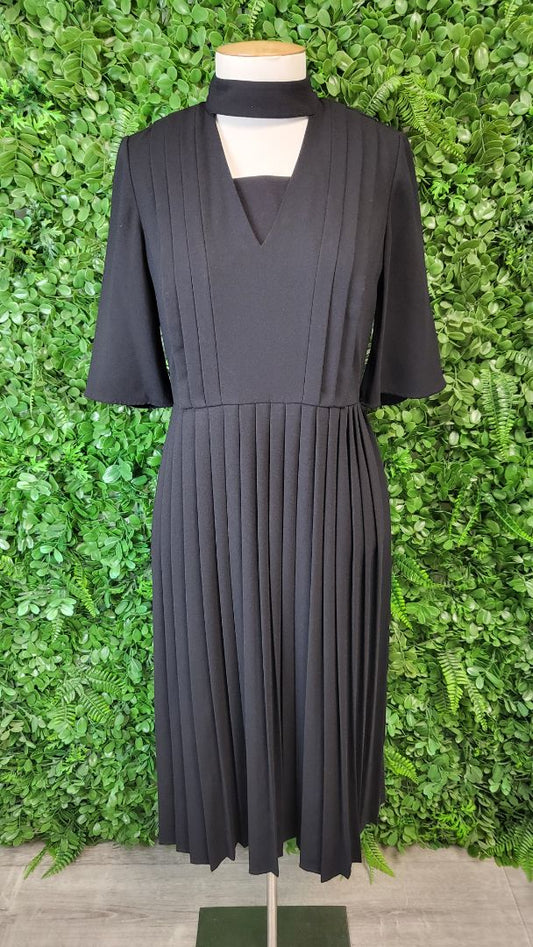Witchery Black Pleat Dress BNWT (6)