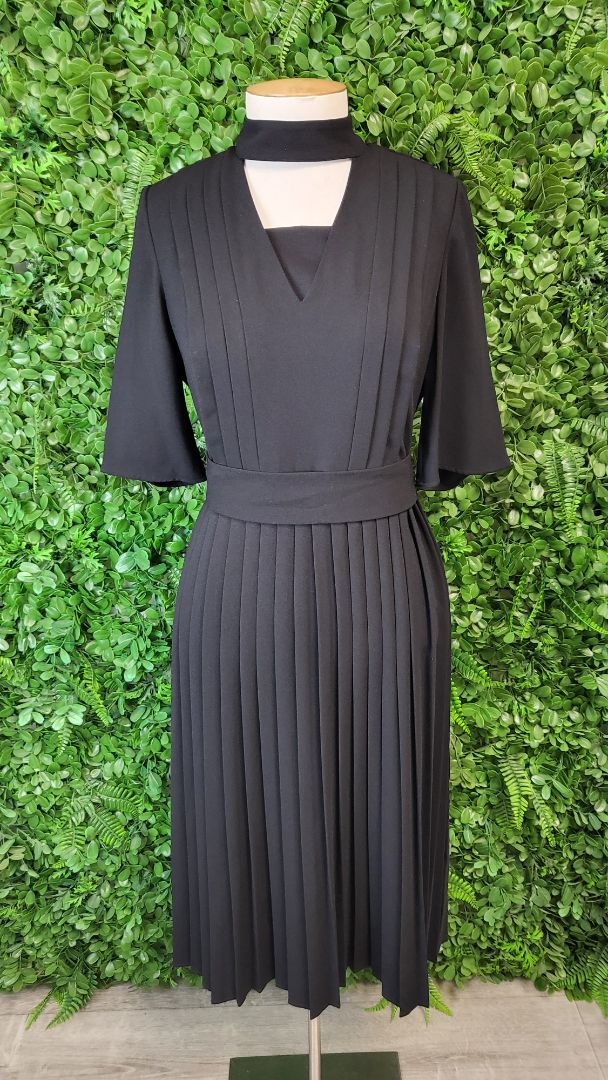Witchery Black Pleat Dress BNWT (6)