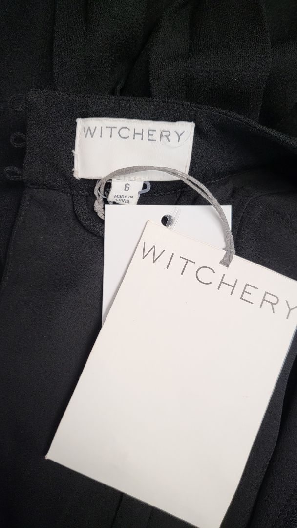 Witchery Black Pleat Dress BNWT (6)