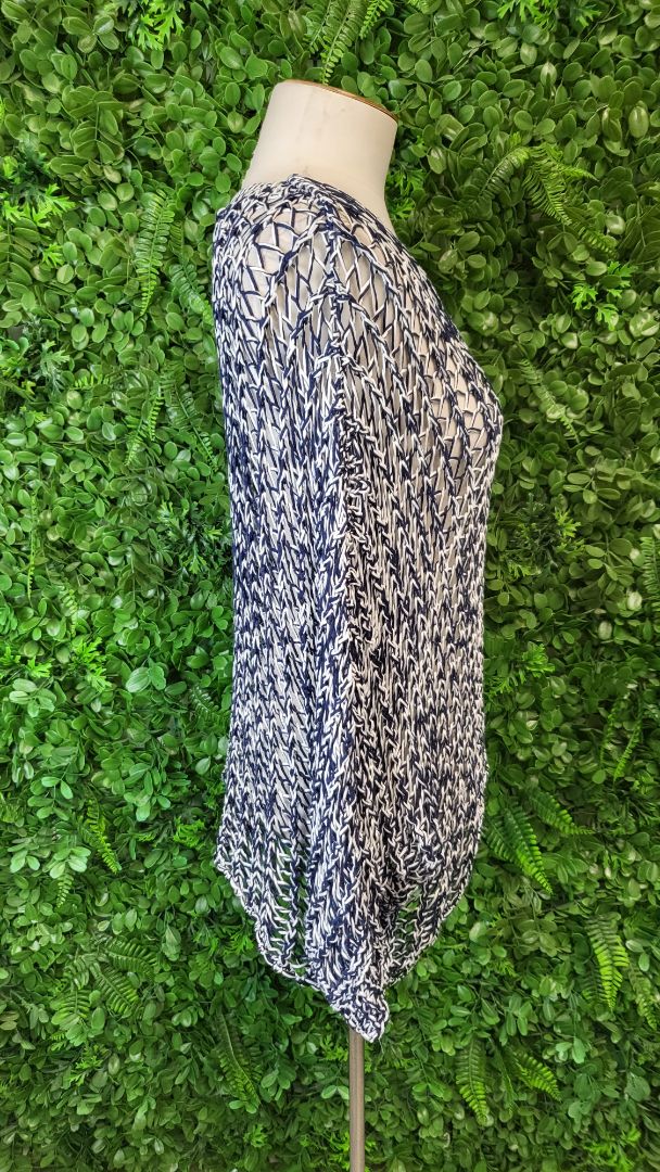 Imagine Blue Open Knit Top (14)