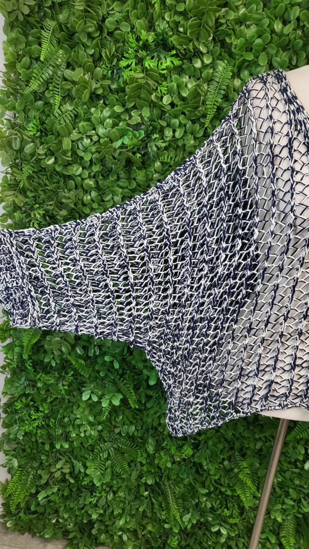 Imagine Blue Open Knit Top (14)