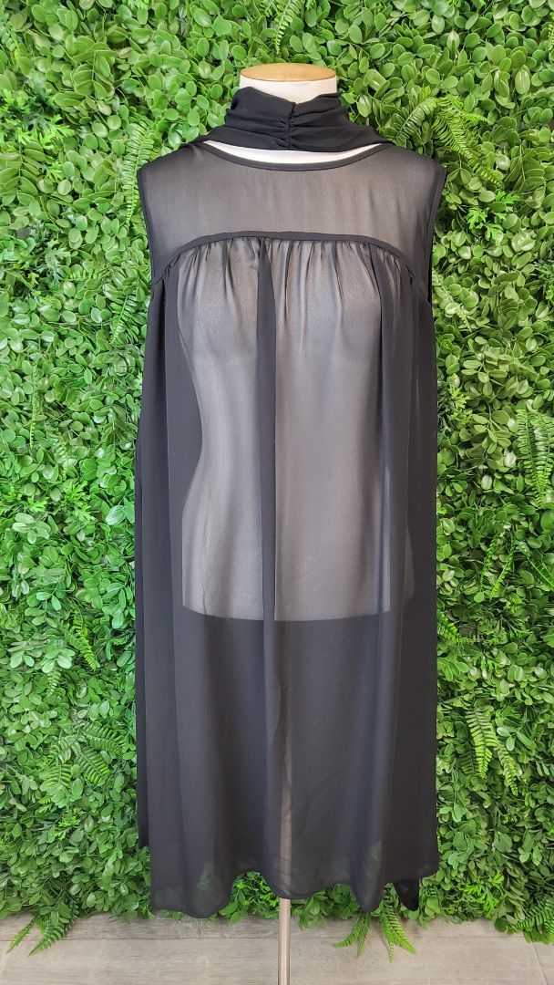 Unknown Black Sheer Tunic (14-16)