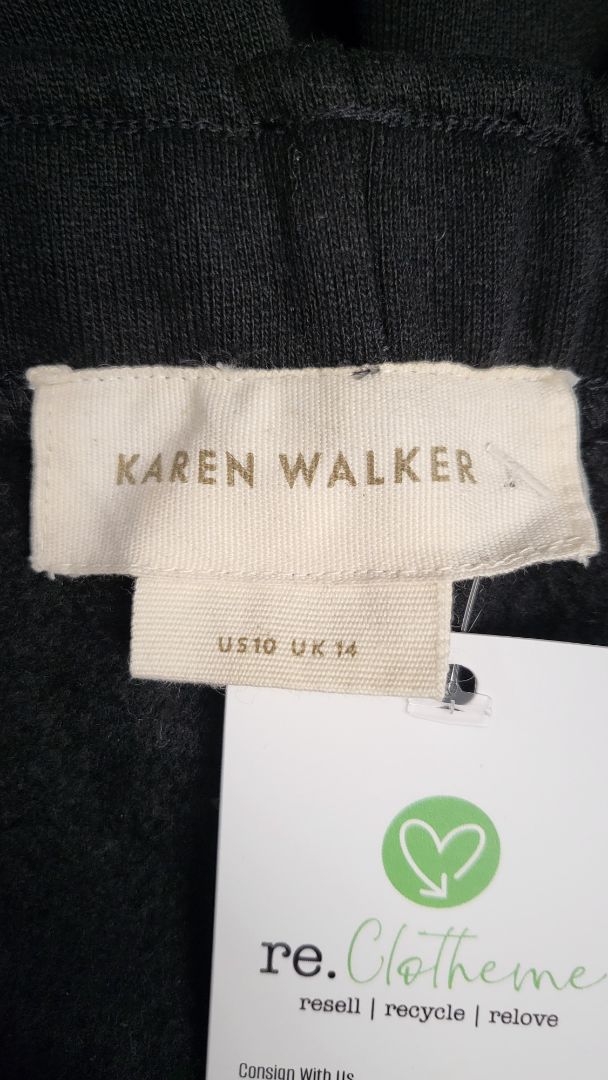 Karen Walker Black Pin Tuck Track Pant (14)