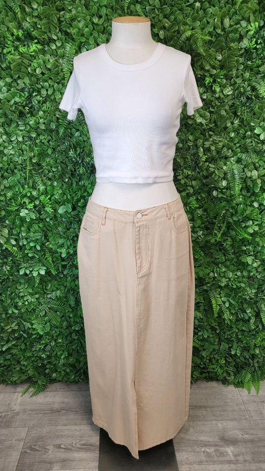 Pink Diamond Tan Long Pencil Skirt (12)