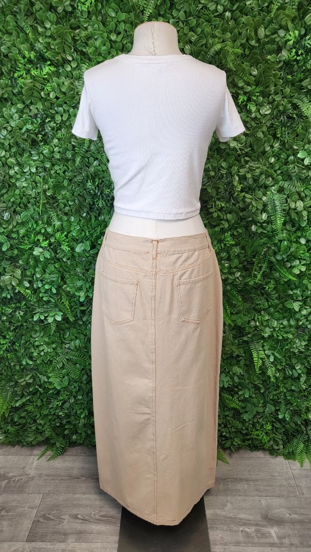 Pink Diamond Tan Long Pencil Skirt (12)