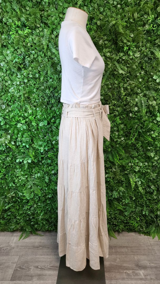 Isle of Mine Oat Tiered Maxi Skirt (14)