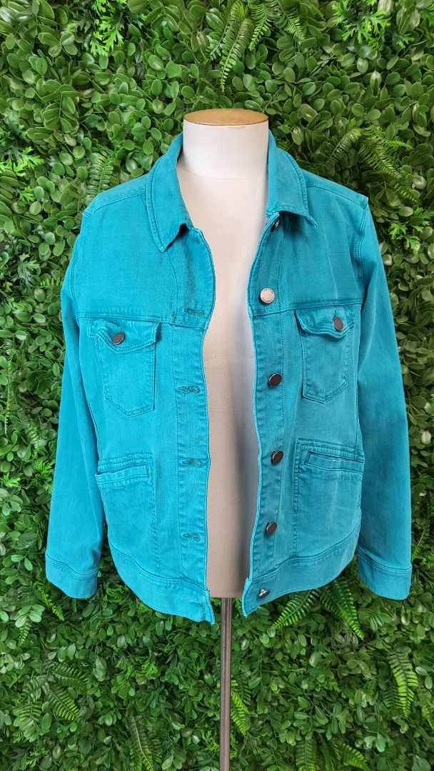 Liverpool Teal Stretch Denim Jacket (14)