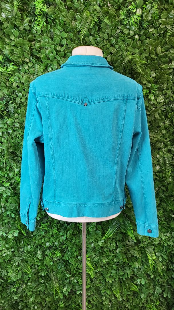 Liverpool Teal Stretch Denim Jacket (14)