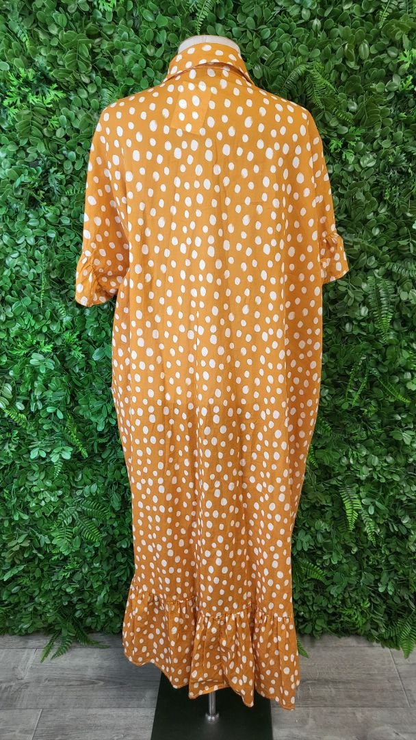 Stella+Gemma Mustard Spot Shirt Dress (14-16)