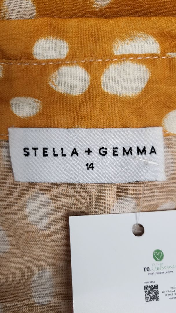 Stella+Gemma Mustard Spot Shirt Dress (14-16)