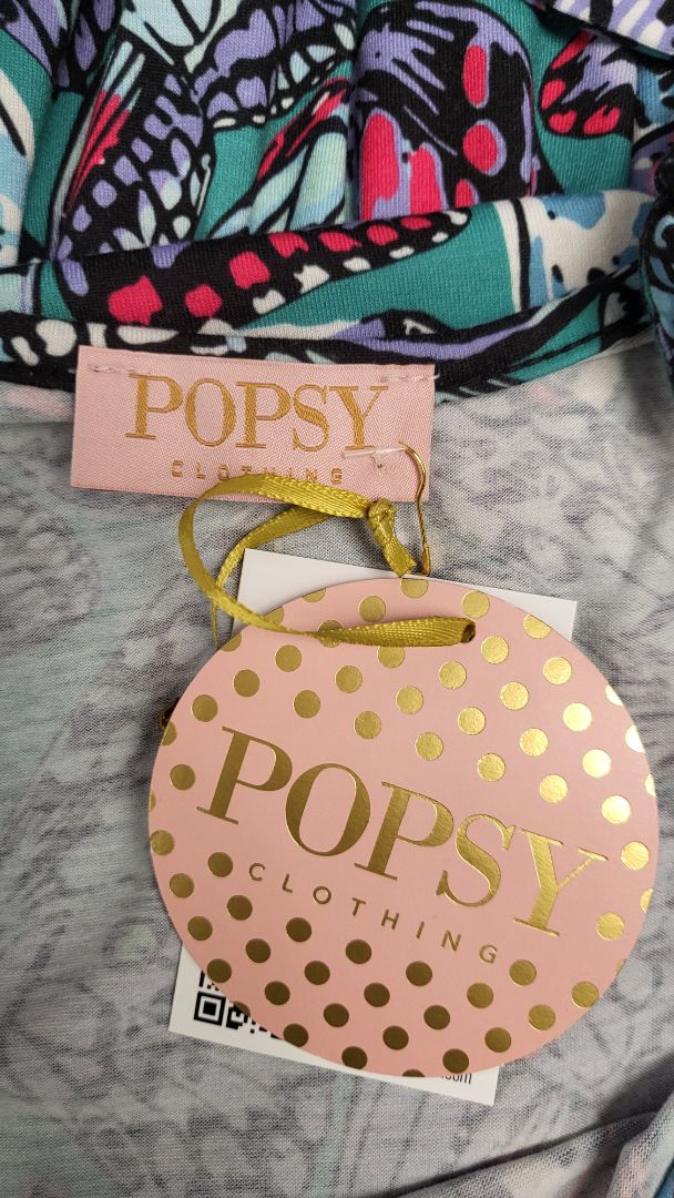 Popsy Butterfly Print Jolene Dress BNWT (18)