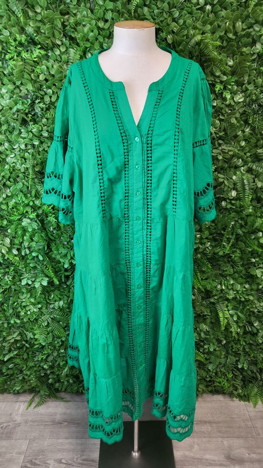 Virtuelle Green Tiered Dress (24)
