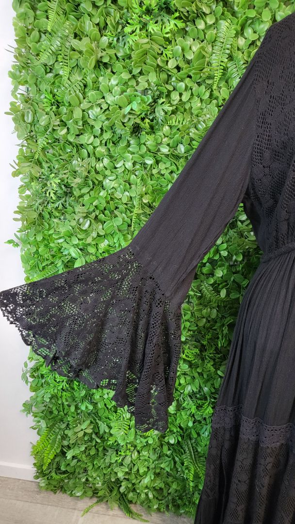 Tree Of Life Black Boho Lace Dress (14)