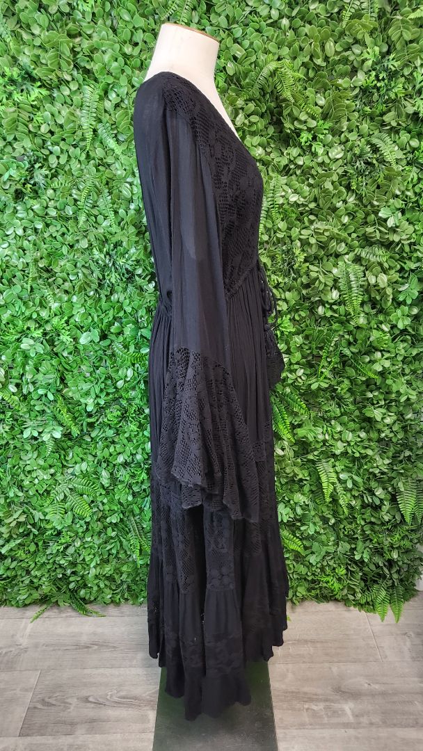 Tree Of Life Black Boho Lace Dress (14)