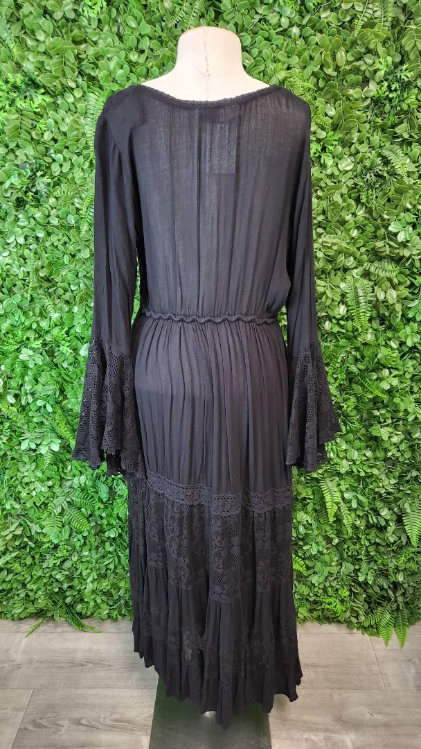 Tree Of Life Black Boho Lace Dress (14)