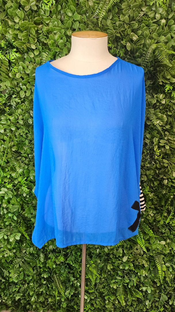 Johannah Design Blue Sheer Top BNWT (10)