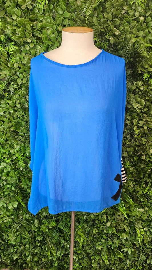 Johannah Design Blue Sheer Top BNWT (10)