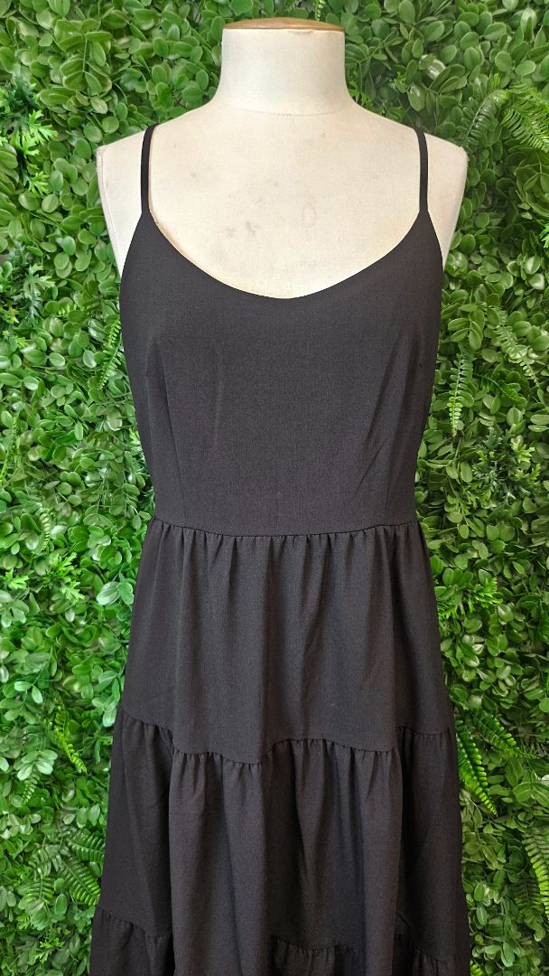 Atmos & Here Black Tiered Sun Dress (10)