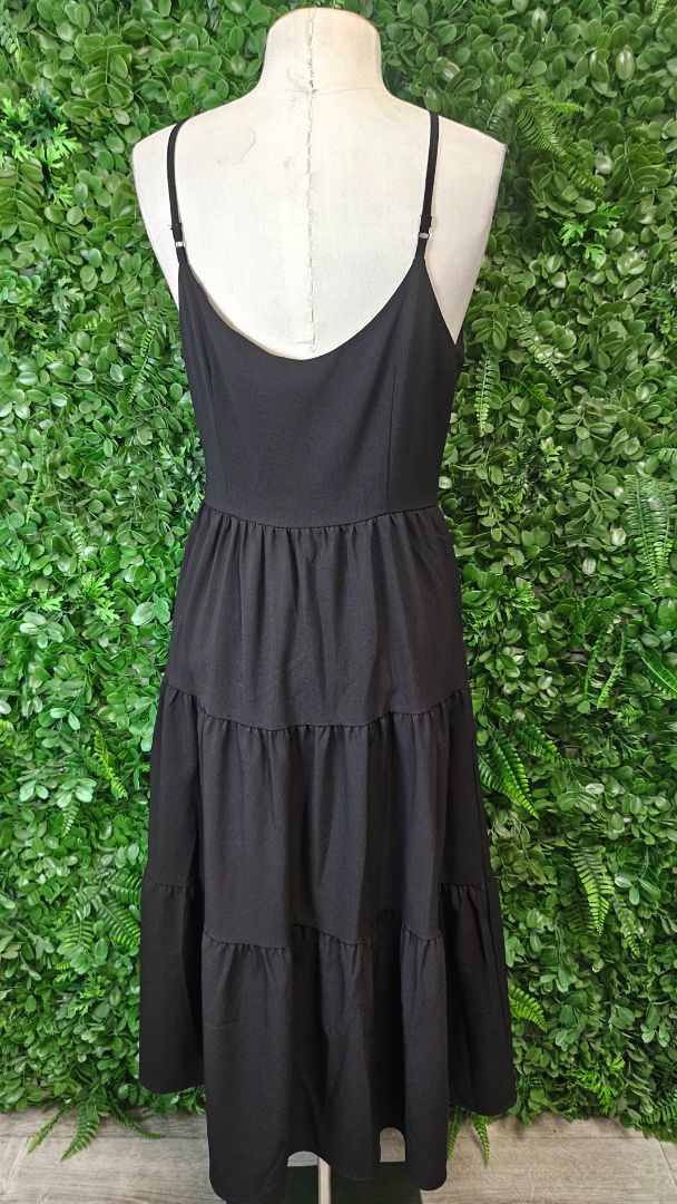 Atmos & Here Black Tiered Sun Dress (10)